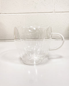 Clear Glass Mug with Heart Shape Interior