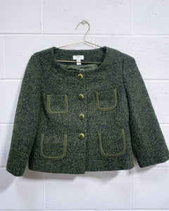 Anne Taylor Green Tweed Waist Coast (8)