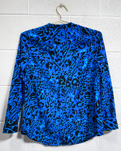 Blue Animal Print Blouse (PS)