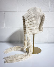 Load image into Gallery viewer, Cream Knit Beanie with Side Tassels
