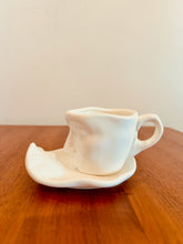 Load image into Gallery viewer, Ceramic Lover’s Face to Face Espresso Coffee Cup and Saucer
