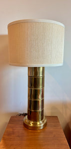 Brass Bamboo Tower Table Lamp