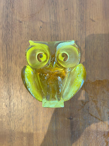 Rare Glass Art Uranium Owl