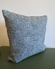 Load image into Gallery viewer, Square Grey and White Woven Textured Pillow
