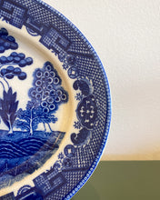 Load image into Gallery viewer, Vintage Japanese Blue &amp; White Collectible Platter
