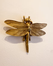 Load image into Gallery viewer, Gold Dragonfly Wall Hanging
