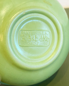 Vintage Green Glasbake Bowl