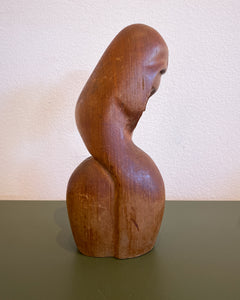 Vintage Wooden Sculptural Woman