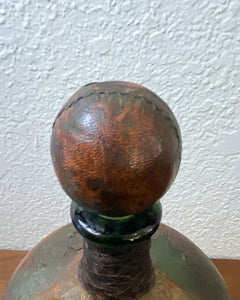 Vintage Leather Wrapped Bottle