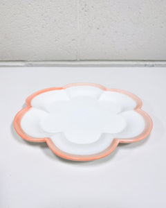 Flower Plate with Coral Edge