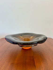 Amber Green Murano Glass Bowl