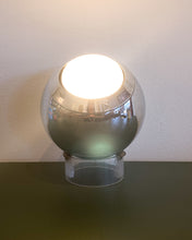 Load image into Gallery viewer, Vintage Chrome Eyeball Lamp on Lucite Stand
