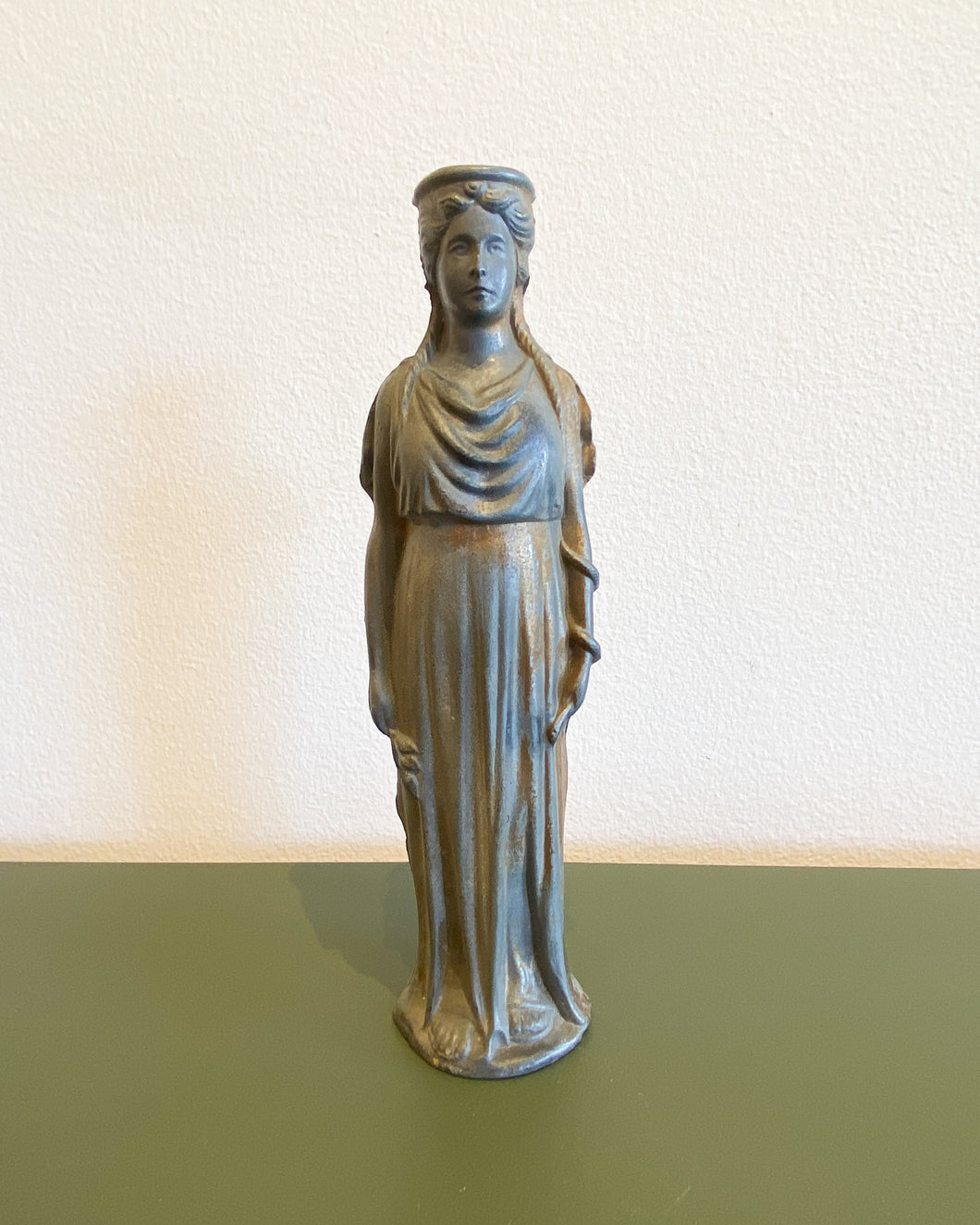 Cast Iron Sculpture of a Grecian Woman