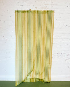 Vintage Avocado Green Sheer Curtain - 1 Panel