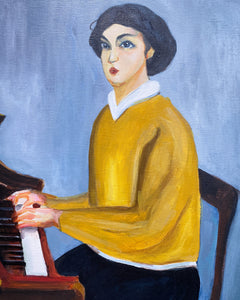 Piano Teacher Oil Painting by VG