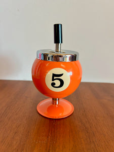 Orange Billiard N.5 Ball Ashtray