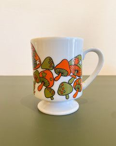 Vintage Groovy Mushroom Coffee Cup