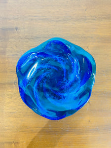 Beautiful Blue Hand Blown Glass