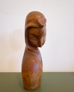 Vintage Wooden Sculptural Woman