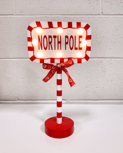 North Pole Light Up Christmas Decor