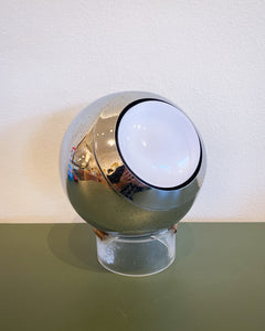 Vintage Chrome Eyeball Lamp on Lucite Stand