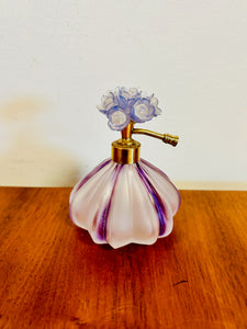 Vintage Purple Bulbous Glass Perfume Bottle