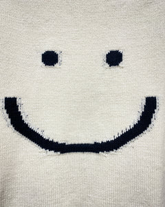 Cream Smiley Face Sweater (XL)