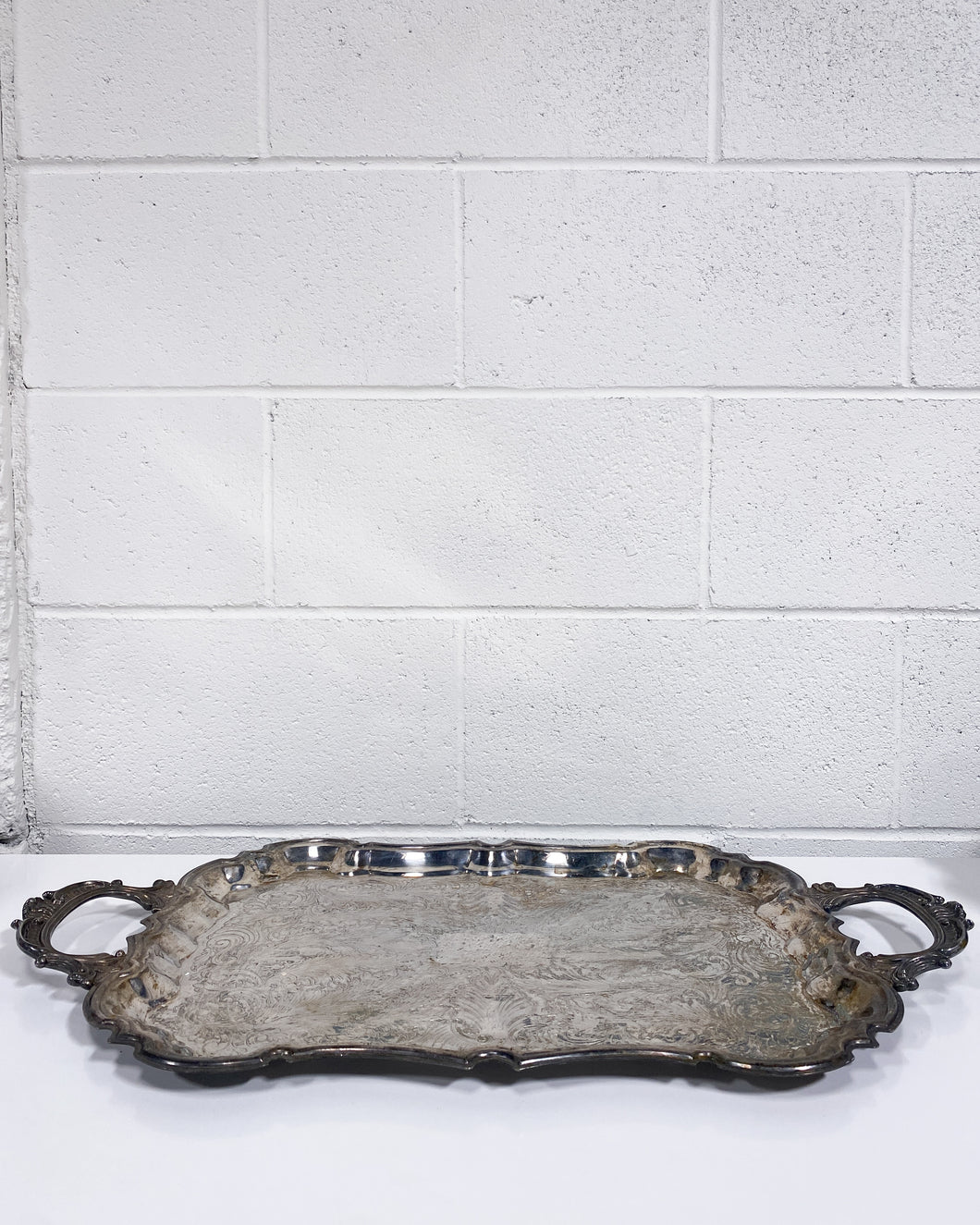 Vintage Silver Plated Copper Tray