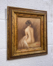 Load image into Gallery viewer, Vintage Oil Painting of a Woman’s Back
