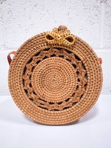 Round Wicker Purse