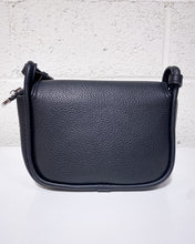 Load image into Gallery viewer, Black Diagonal Stitched Crossbody Bag
