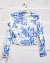 Load image into Gallery viewer, Blue and White Toile Blouse
