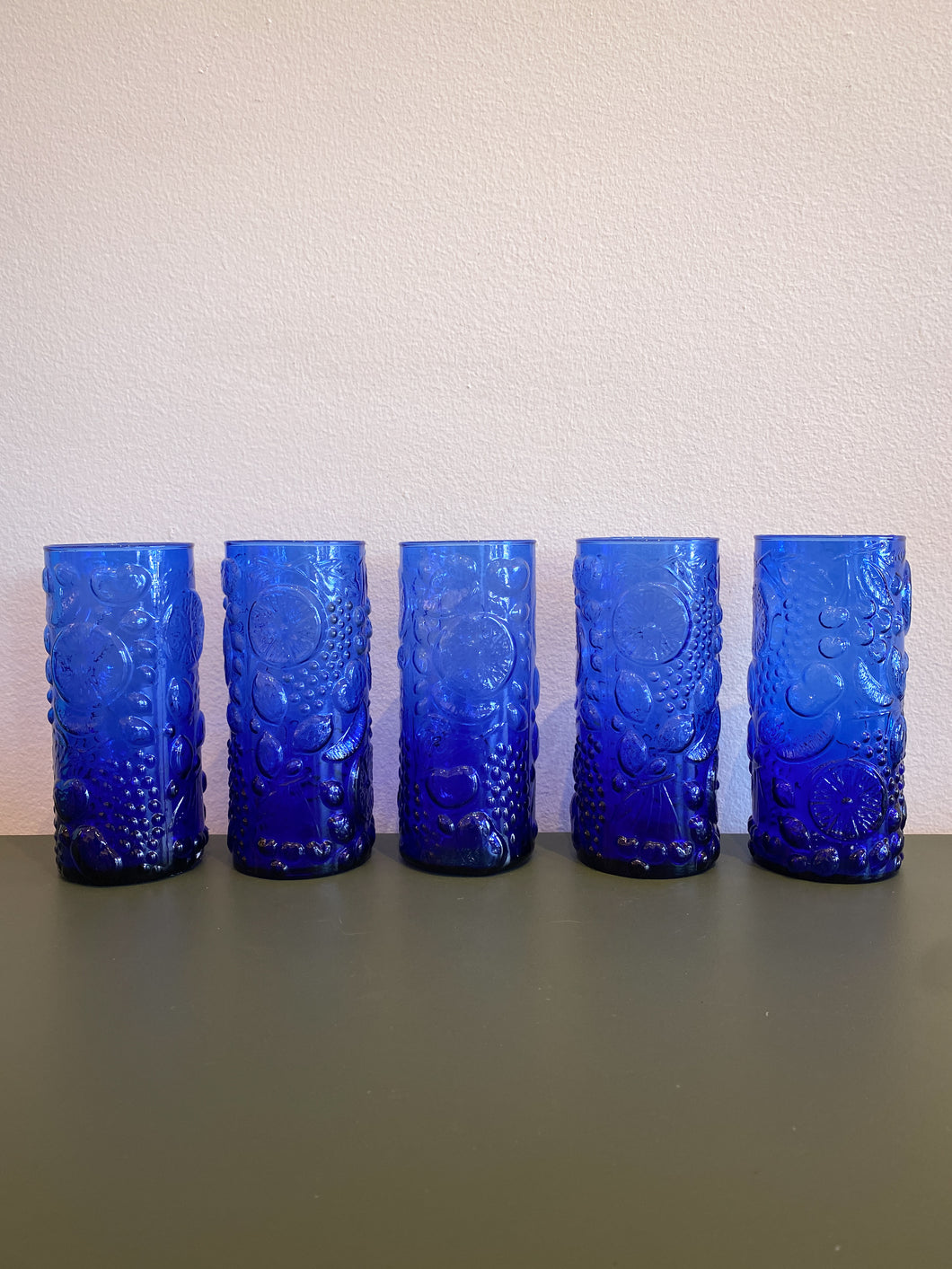 Blue Citrus Glasses - Set of 5