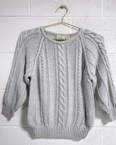 Light Grey Cable Knit Sweater (PS)