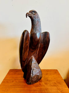 Wooden Eagle Sculpture Art