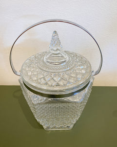 Vintage Art Deco Cut Glass Ice Bucket