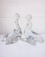 Load image into Gallery viewer, Vintage Martinsville Glass Seal Bookends
