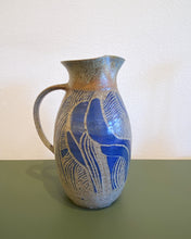 Load image into Gallery viewer, Vintage Stoneware Pitcher with Blue Motif
