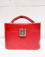 Load image into Gallery viewer, Vintage Red Cosmetics Case - As Found
