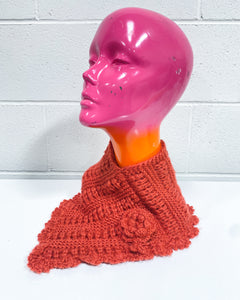 Rust Colored Crochet Scarf