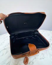 Load image into Gallery viewer, Vintage Faux Brown Leather Suitecase - Large
