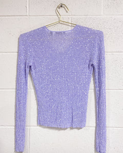 Lavender Sequin Blouse (S)