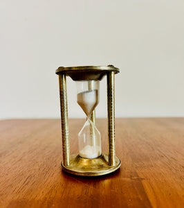 Vintage Small Copper Hour Glass Sand Timer