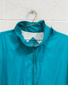 Vintage Turquoise Wind Breaker (L)