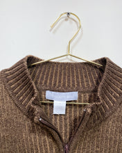 Load image into Gallery viewer, Brown Wool Zip Up Sweater (1x)
