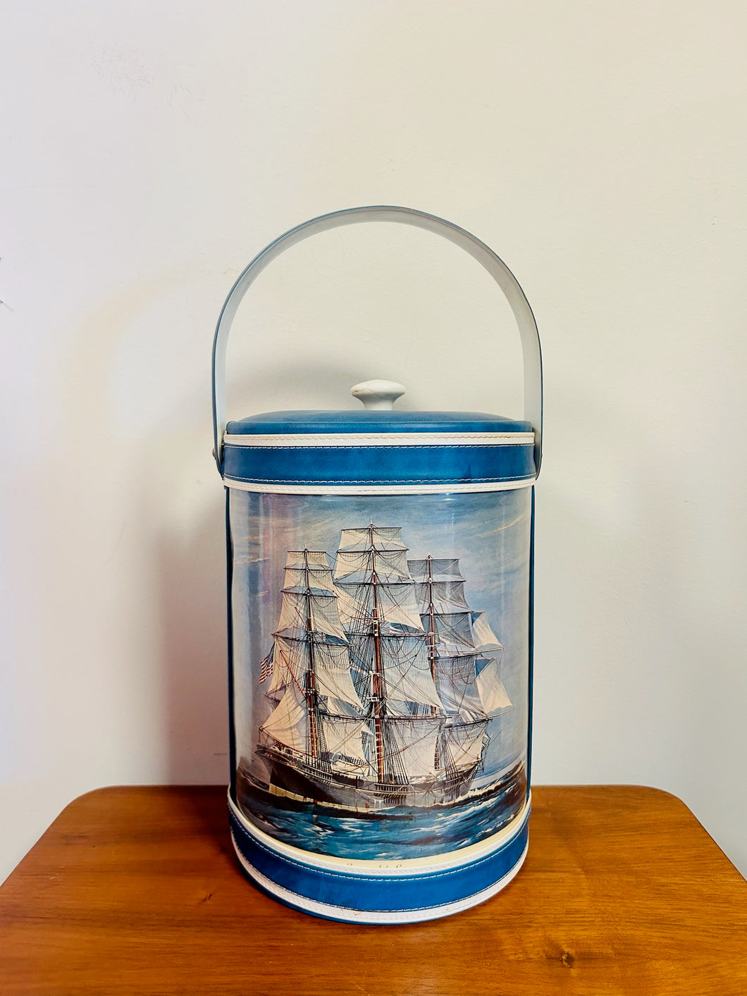 Tall Nautical Ship Ice Bucket By Georges Briard