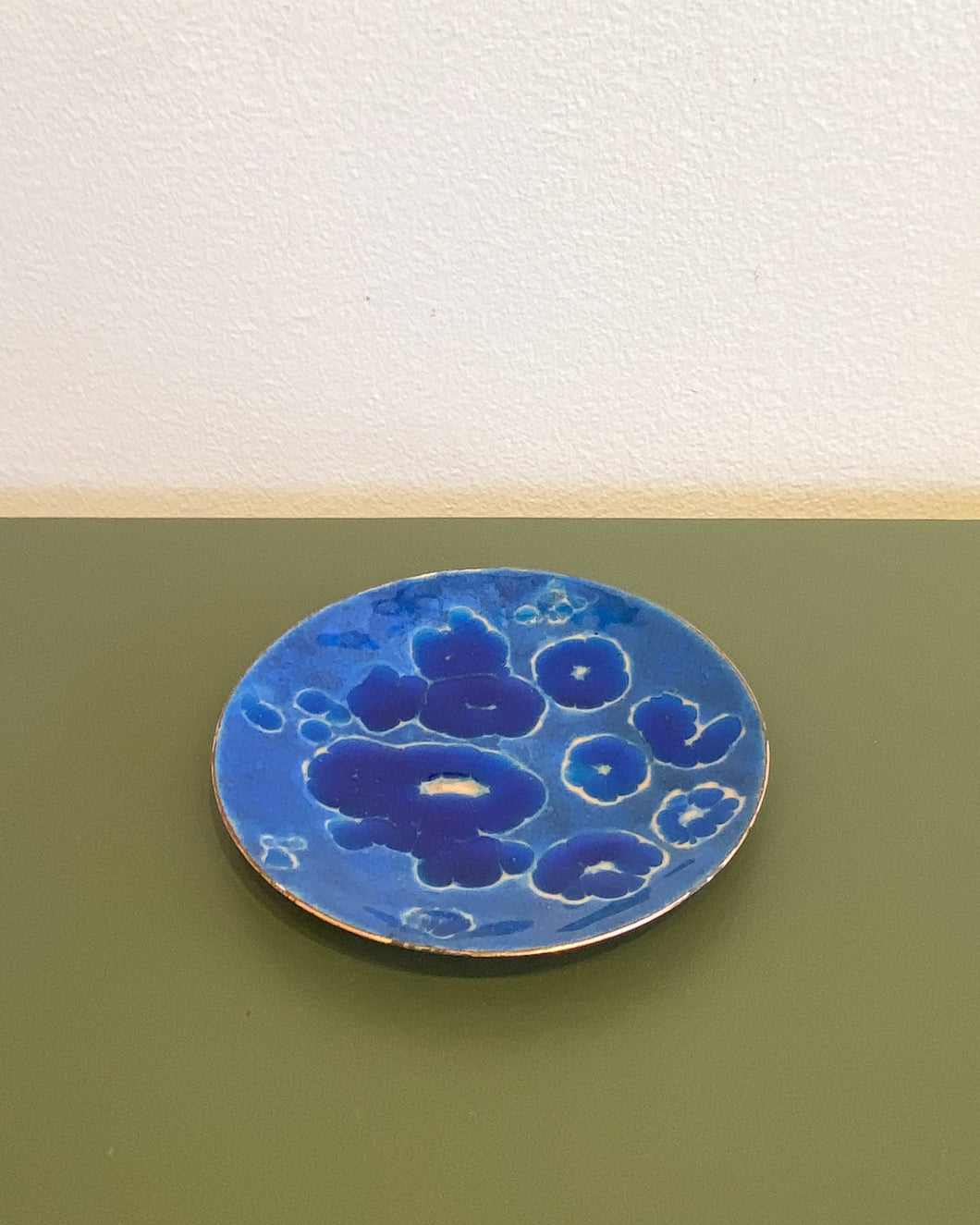 Vintage Blue Enamel Catchall