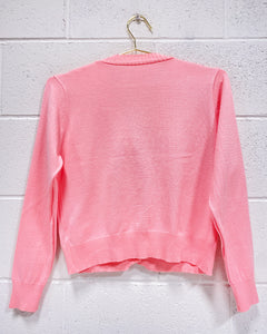 Pink Ruffled Cardigan (S)