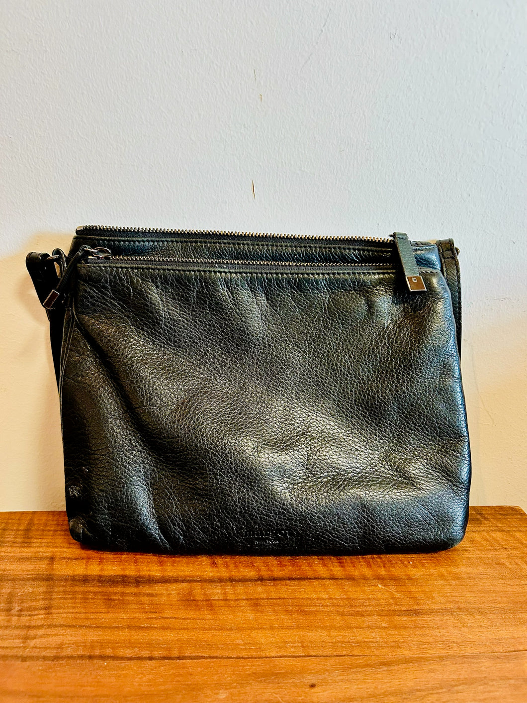 Margot New York 2 Pocket Black Crossover Purse