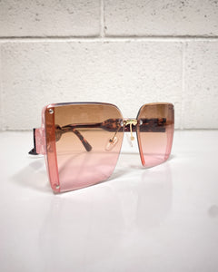 Rose Colored Sunnies with Patterned Sides